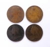 Lote No. 13384: 4 Monedas de 1 Penique de la Reina Victoria