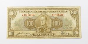 Billete de Bs.100 ~Mayo 9 1946~ Serie A-7