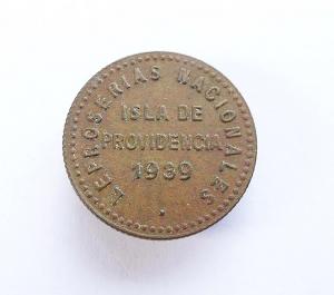 Leproseras Nacionales Isla de Providencia Bs.0.05 de 1939