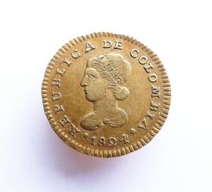 Gran Colombia 1 Escudo 1824 Popayn