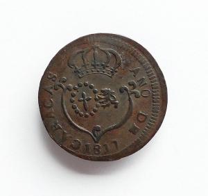 Buen Cuartillo de 1817 de Caracas fecha pequea