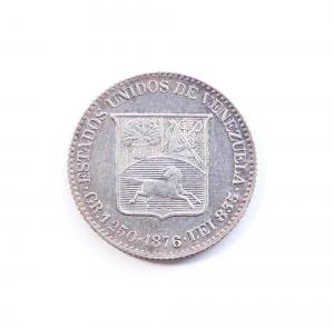 5 Centavos de Venezuela (un Medio) de 1876