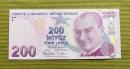 Turqua Billete UNC de 200 Liras 2019